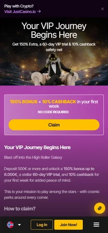 Kampanjer hos JustCasino på mobil