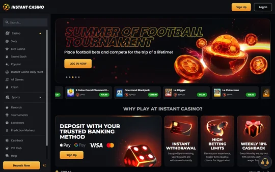 KYC og verifisering: Instant Casino beskriver verifiseringskravene åpent i vilkårene